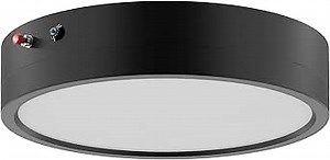 ZAGO 7 Inch Flush LED Lights with Emergency Battery Backup, Wafer Round Disk Light Emergency Kit, Edgelit, 120-277V, Dimmable, 15W, 1000LM, 5CCT Selectable, ETL/Wet Rated, Black