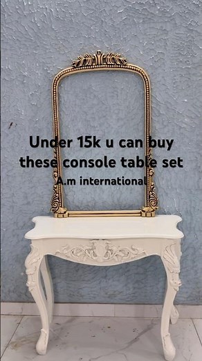 Luxury White Carved Console Table ✨ Royal Look for Living Room #Shorts #consoletable