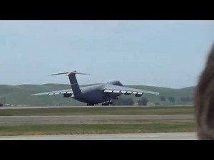 C5B galaxy and C5M super galaxy take off travis AFB.