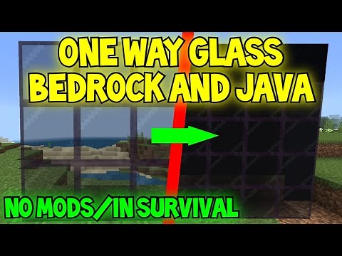 One Way Glass Minecraft Bedrock and Java NO MODS - (Mobile, Consoles, PC)