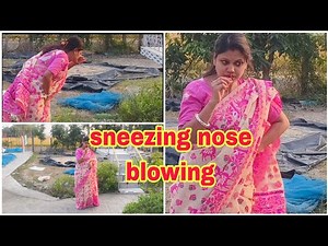 Sneezing and nose blowing challenge video