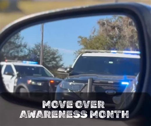 January is “Move Over Month,” a statewide effort to raise awareness of Florida’s Move Over Law. Drivers are required to move over one lane when safely possible or slow to 20 mph below the posted speed limit when passing a stopped emergency vehicle. The Fort Myers Police Department is reminding drivers to stay alert and follow the Move Over Law to help keep first responders, roadside workers, and fellow motorists safe. Learn more about Florida’s Move Over Law at flhsmv.gov/safety-services/driving