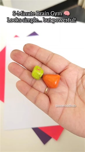 This simple bilateral brain gym activity helps activate both sides of your child’s brain 🧠✨ All you need is paper, two small stones, and two pens. Hold one pen in each hand and push the stones from bottom to top together. Bring them back and repeat. Why try this? • Improves bilateral coordination • Strengthens fine motor skills • Builds pencil control • Supports handwriting readiness • Increases focus and attention Just 5 minutes a day can make a big difference in early learning. Save this and 