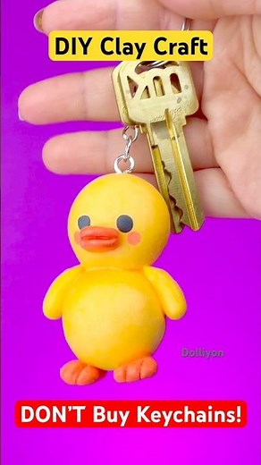 Don't Buy It, MAKE IT! 🔥 DIY Tiny Duck Keychain From Clay 🐥 Satisfying Mother's Day Gift Ideas