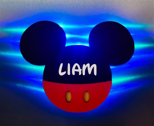 Customized Wooden Light up Mickey and Minnie Head Magnets - Disney Cruise Magnet- Disney Cruise Wooden Magnet - Etsy