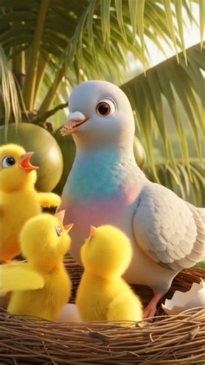 A Mother Pigeon’s Fight to Save Her Babies #shorts