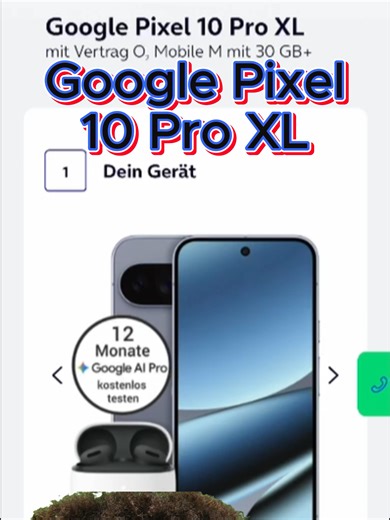Google Pixel 10 Pro XL und Pixel Buds 2a Bundle bei o2