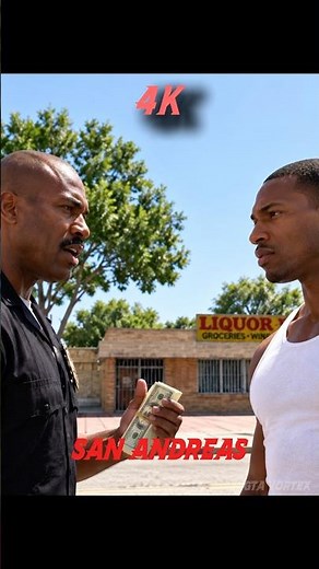 🚔 CJ's First Encounter With Tenpenny! 360p vs 4K 🤯 #gtasanandreas #viralshorts #gaming