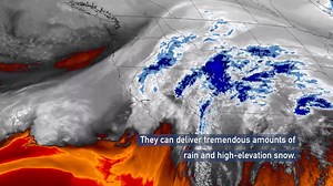 NOAA satellites have been closely monitoring a series of strong atmospheric rivers bringing heavy rain and mountain snow to parts of the western United States. Learn more about how satellite data, combined with land-based observations, helps improve forecast accuracy in our latest #EarthFromOrbit video: bit.ly/4aNHhAK | NOAA Satellite and Information Service