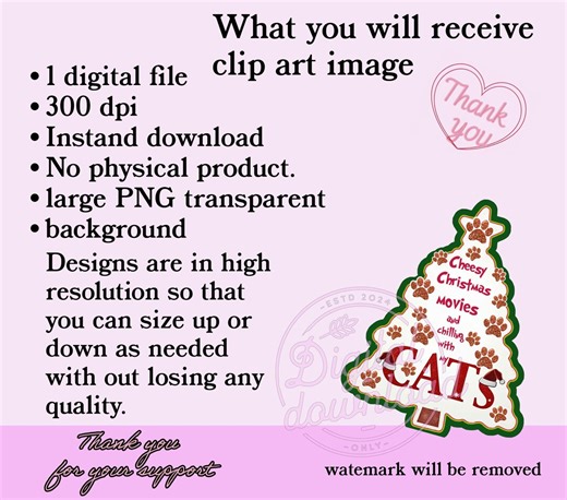 Christmas Cat Cheesy Movie Clip Art: Holiday Funny PNG Design (300 DPI) - Etsy