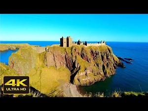 Stonehaven to Dunnottar Castle Scotland Walking Tour 4K, Feb 2021
