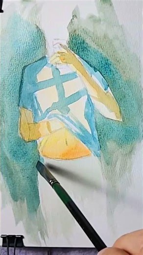 How to paint a figure with watercolor #watercolorpainting #figurepainting #figuredrawing