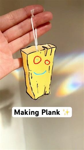 Making Plank from Ed, Edd n Eddy with air dry clay ✨ #ededdneddy #clay #craft #airdryclay #ornaments