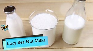Nut milks are in popular demand. Especially if you try to avoid animal milks like cow milk. We at Lucy Bee love almond milk so decided to experiment with making our own. We couldn't believe how easy it was and how much more you can get by making your own. Choose your favourite nut and experiment by watching Meg's short video here to show you how.. | Lucy Bee