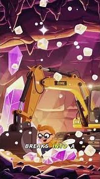 Binky the Blue Rabbit's Whimsical Excavator Adventure – Cinematic Cartoon Mining Quest