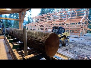 Milling Our Own LUMBER For Our BARNDOMINIUM Build - CEDAR On The Sawmill
