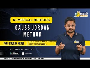 Gauss Jordan Method Made Easy | Aalsi Engineer | Rounak Sir | All Universities