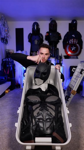 Jake Myers on Instagram: "Struggling with my batman costume #cosplay #batman #unboxing #darkknight"