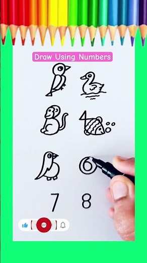 Learn How to Draw Using Numbers ✍️🎨😱
