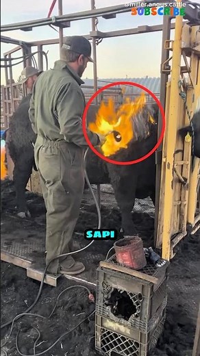 Cattle Burned with Fire?! 😳 Turns Out This Is a Safe Farming Technique! (@miller.angus.cattle)