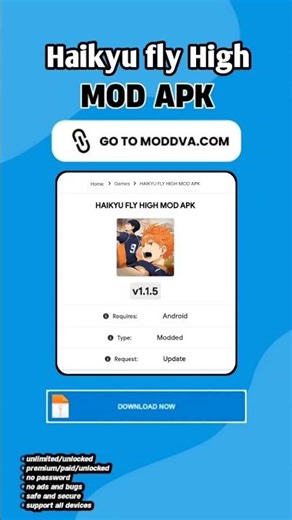 Haikyu fly high Mod apk • Download HAIKYU FLY HIGH v1.1.5 Latest version