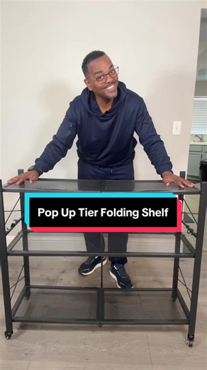 Foldable Multi-Tier Storage Shelf for Home Organization