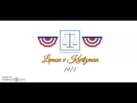 Lemon v Kurtzman (1971)