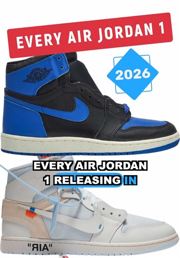 Every Air Jordan 1 releasing in 2026 so far #airjordan #airjordan1
