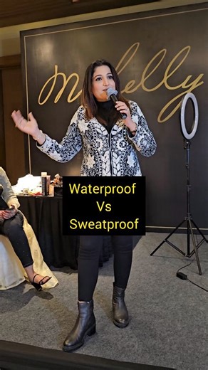 Most of the professional brands are water resistant.. but not 100% sweat proof.. As an artist, we apply many techniques to control oil (actually slowing down) from the skin.. but we can not control sweat.. as sweat contains oil, uric acid, and other components, there is no 100% guarantee.. But, in one brand, it is 100% sweat proof.. and that was the topic I was explaining with example.. but we are not doing that in today's world.. I was educating ppl with old techniques which they felt new as ma