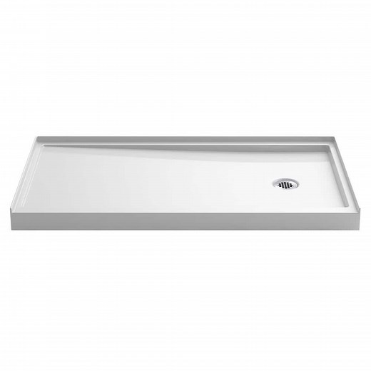 Reviews for KOHLER Rely 60 in. x 32 in. Single Threshold Shower Base with Right-Hand Drain in White | Pg 1 - The Home Depot