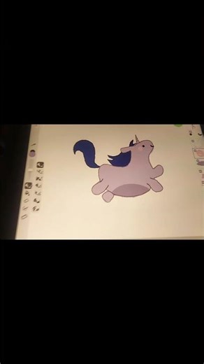 artworkout How to draw unicorn 🦄 on iPad line #easy_to_draw #youtubeshorts #unicorn #unicornart