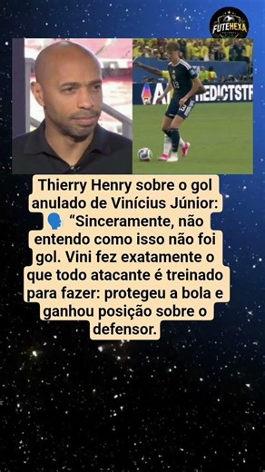 THIERRY HENRY QUESTIONA GOL ANULADO DE VINI JR