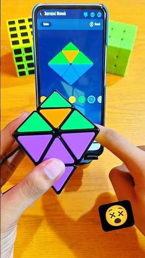 Solving Diamond SKEWB Cube By AI 🙀😱 #viral #rubikscube #solving #shorts 🤩🤩