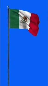 MEXICO FLAG ANIMATION GREEN SCREEN (4K LOOP VIDEO)