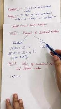 Must watch👀; Sum and Product of Rational and Irrational number ?? #maths #explore #mathematics