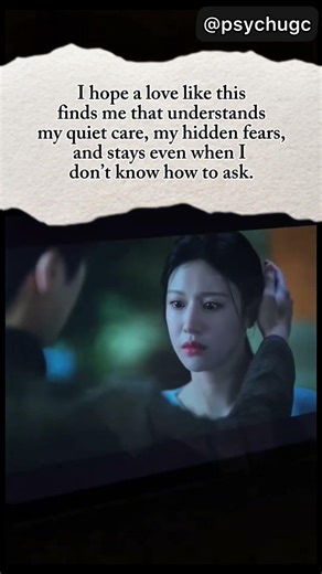 Maybe the right love is the one that understands your silence.#kdrama #koreandramas #ugc #psychugc