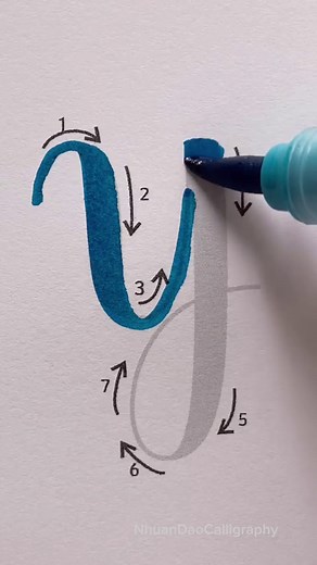 Lettering Tutorial “y” . Material: I’m using Karin brush pen . . 🌟 And if you’re interested in learning this lettering style for yourself, I highly recommend The 21-Day Brush Lettering Workbook - A Simple, Step-By-Step Guide For Beginners With Techniques, Practice Pages, & Projects. You can find the link in my bio or visit https://bit.ly/3AVEwfw . . . #HandmadeCards #NhuanDaoCalligraphy #Calligraphy #letrabonita #apuntesbonitos #caligrafia #Happybirthday #BrushLettering #ModernCalligraphy #Hand