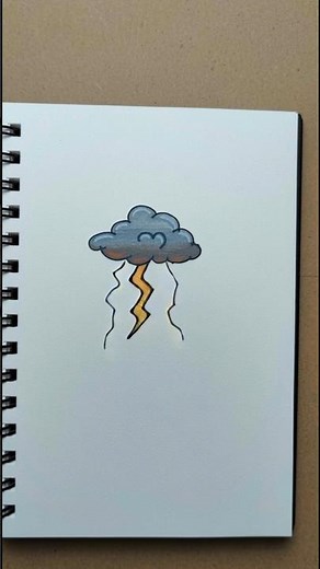 How to Draw Lightning in 10 seconds #challenge #art #drawing #sketch