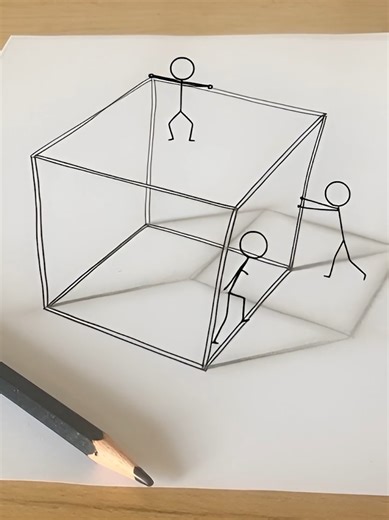Easy Wire Cube Drawing Tutorial