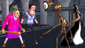 597K views · 6.1K reactions | Scary Teacher 3D Miss T and Hello Neighbor Rescue Horse Car at Siren Head and Granny Scary Garage | BriannaPlayz and PrestonPlayz | Facebook