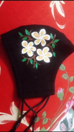 Mask painting..❤️ . #sewing #hacks #reelsvideo #facebookreels #fypシ #machine #tips #tricks #painting #handpainted #handpainting #maskpainting #sewinglove #shorts #tutorial #sewing #tutorial #reelsvideoシ #reelsviralfb #reelsinstagram | Happy Sewing