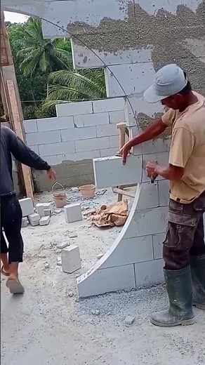 The process of making an arched doorway