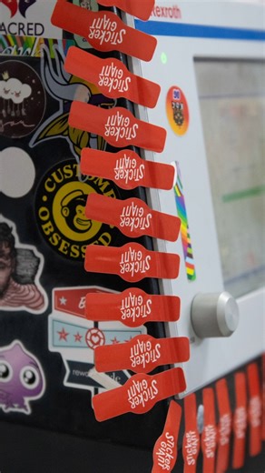 1.2K views · 22 reactions | The star of the show? ⚡️LASERS That's right. We use actual freaking lasers to cut our stickers. Here's why:  freaky fast turnaround  precision cutting  flawless edges  consistent quality  really fun to watch The more you know!  | StickerGiant | Facebook