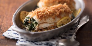 Florida Spinach-Stuffed Flounder Roulade