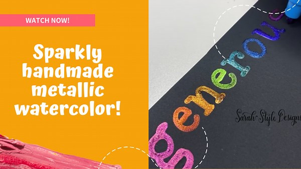 Sparkly handmade metallic watercolor!