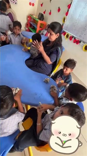 crumpling sheets'ganing skills fun develop hand strength #learningwithfun