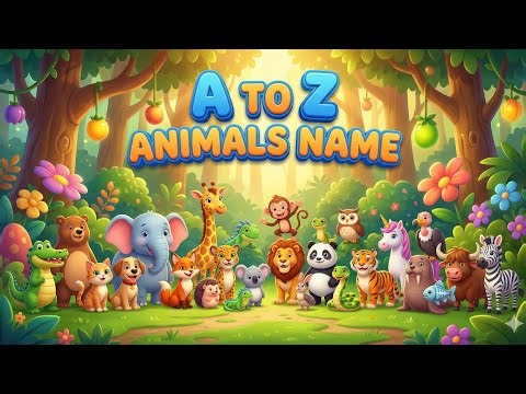A to Z Animals for Kids | 3D Cartoon Learning Video | Alphabet Animal Names 🐎