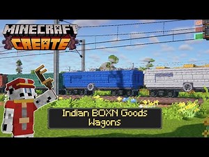 Minecraft Open Freight Wagons | Create Mod Train Tutorial