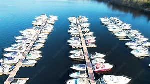 Loch Lomond, Scotland - Flying over boats on the lake