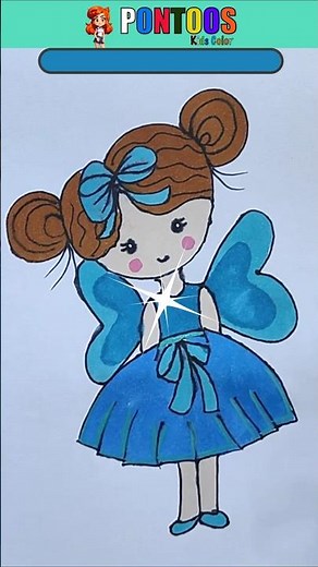 how to draw a cute angel step by step easy drawing 🌈😍